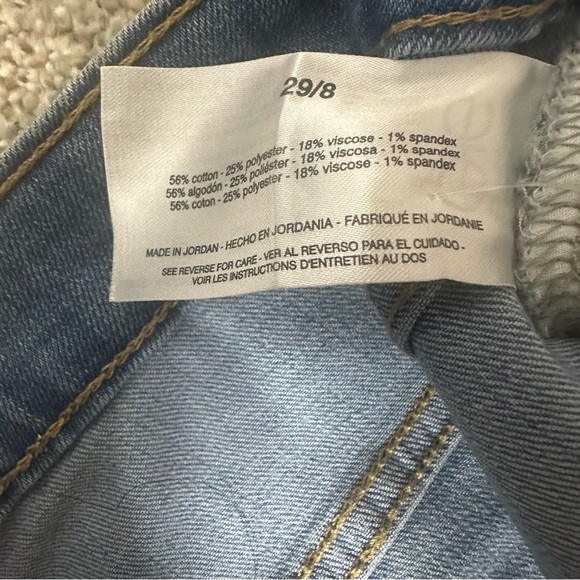 New Skinny Girl High Rise Button Front Cropped Wide Leg Jeans Size 8 - Picture 5 of 7